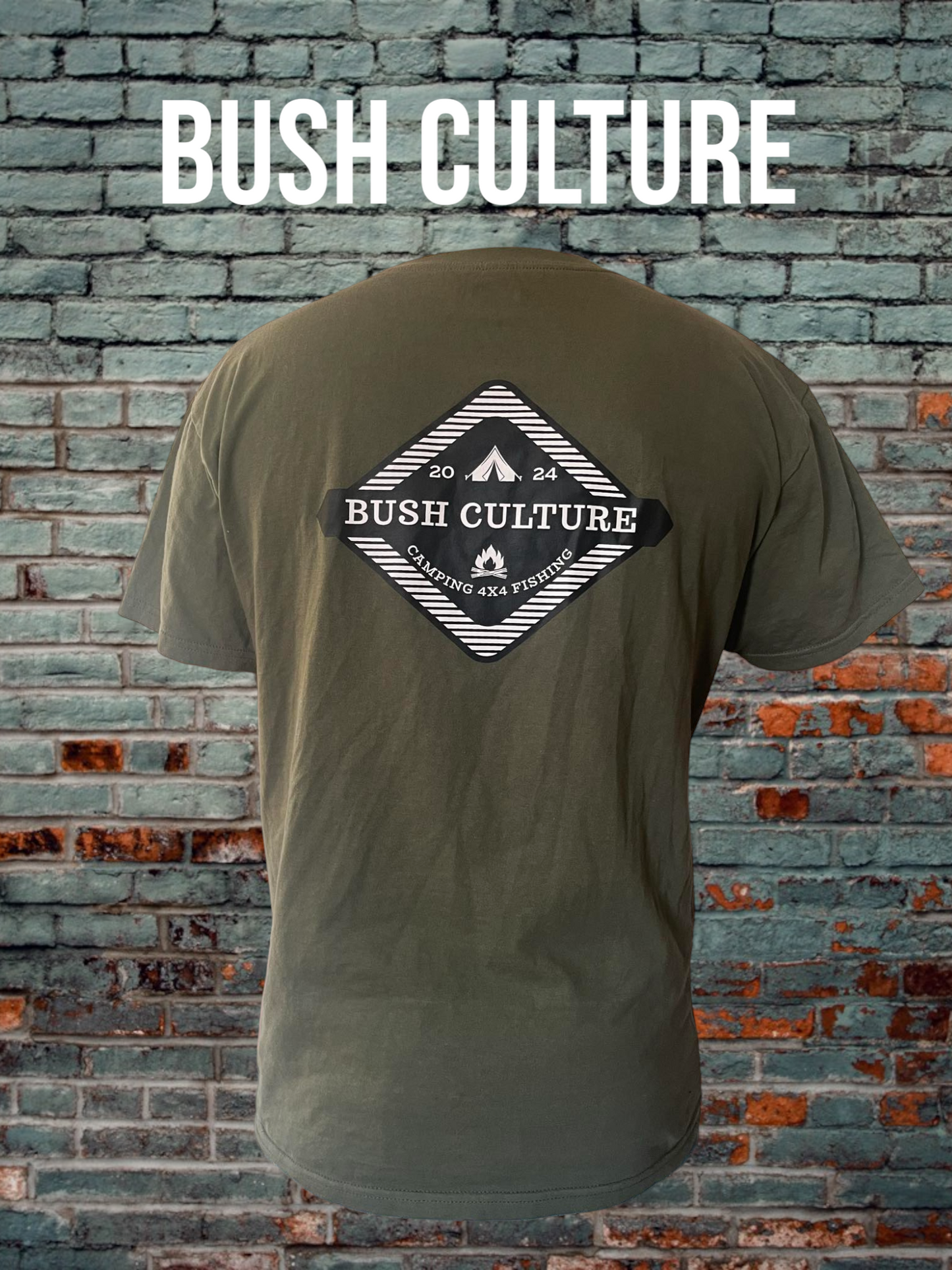 Bush Culture Classic Fit Tee (Military Green) (ORDER 1 SIZE UP)