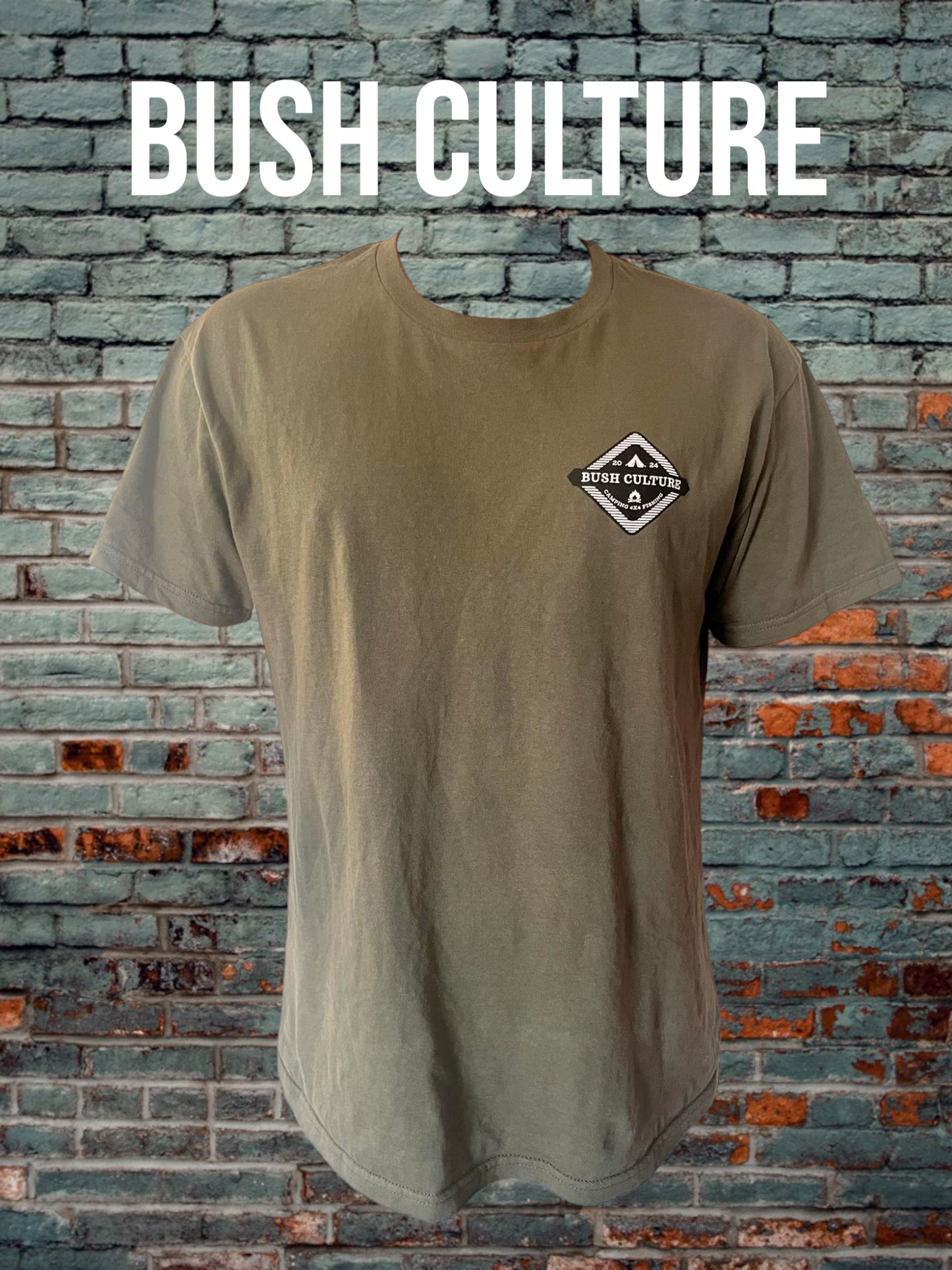 Bush Culture Classic Fit Tee (Military Green) (ORDER 1 SIZE UP)