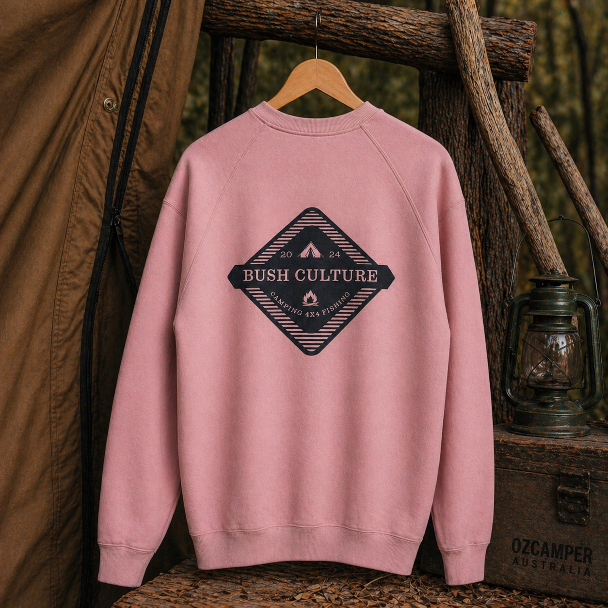 Bush Culture Crew Neck (Pink)