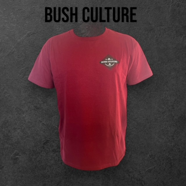 Bush Culture Classic Fit Tee (Maroon) (ORDER 1 SIZE UP)