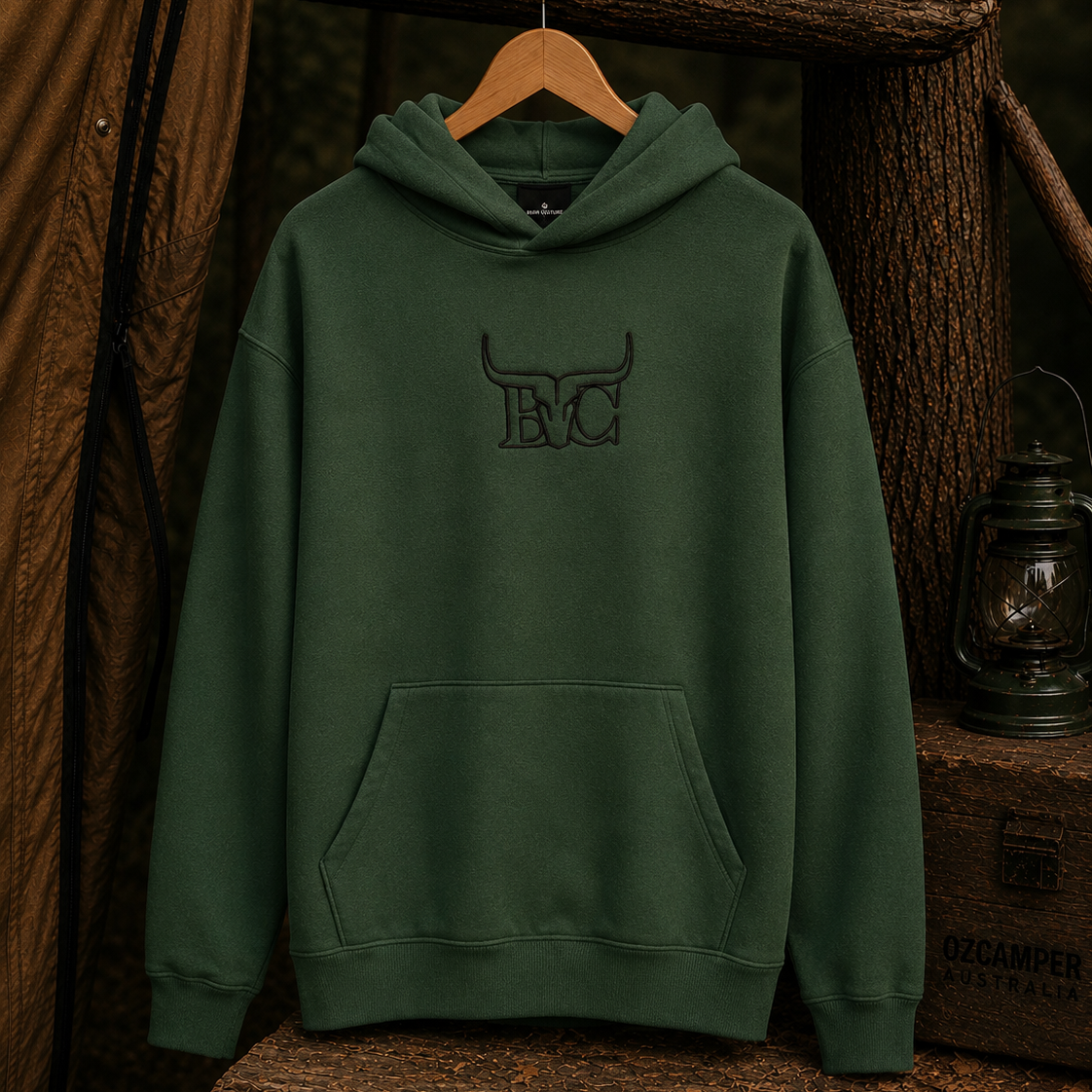 Bush Culture BC Embroidered Hoodie (Green)