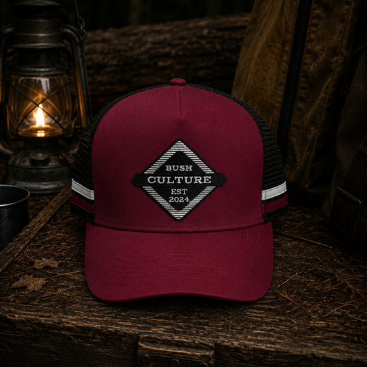 Bush Culture Trucker Cap (Maroon)